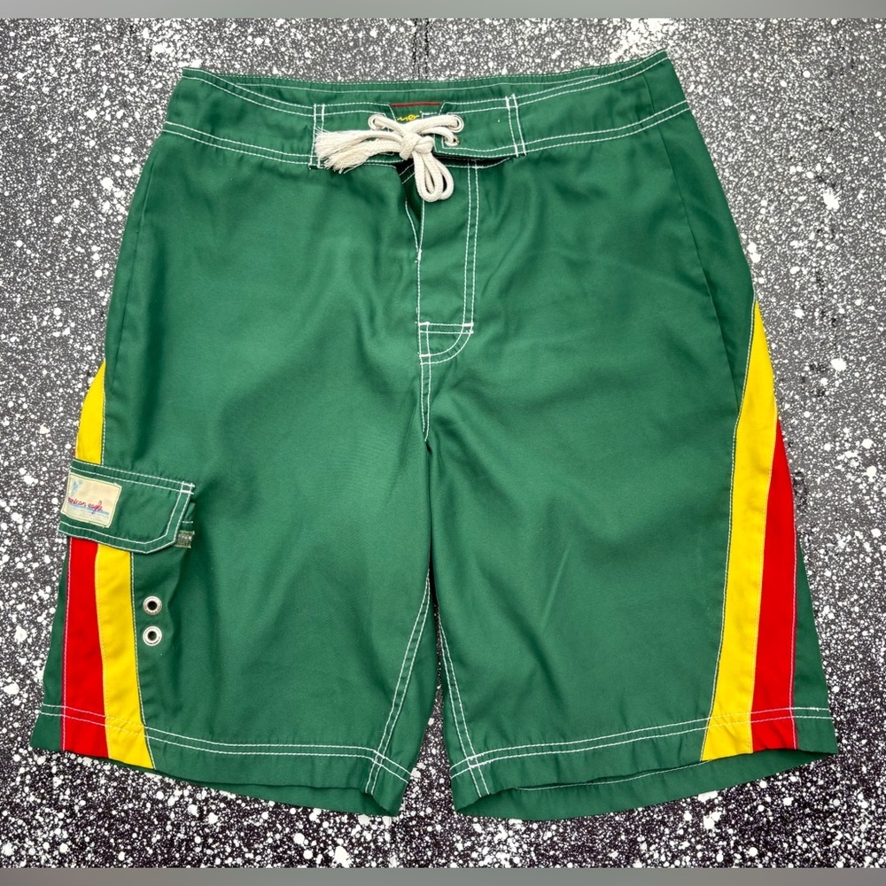 AEO Swim Trunks Size 30 Green/Yellow/Red